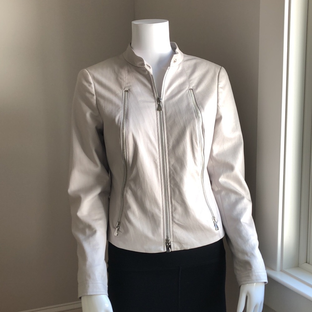 W by Worth Faux Leather Jacket Sz 4